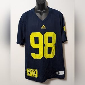 Men's Michigan Football Jersey Adidas Tom Harmon Wolverines University Size L